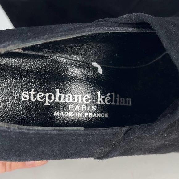 Stephane Kélian Paris Black Suede Wedges Womens Size 7 1/2 - Picture 7 of 8